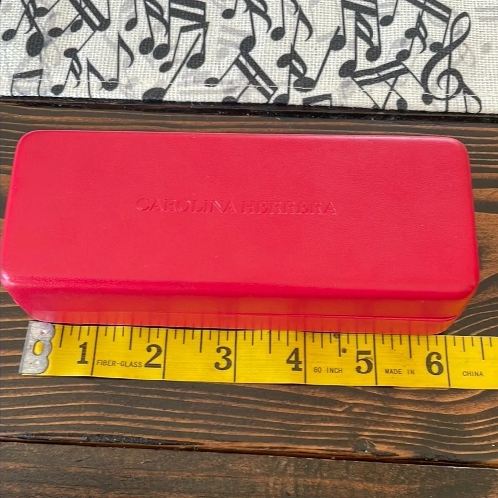 Carolina Herrera Red Eye Glass Case and Cloth
